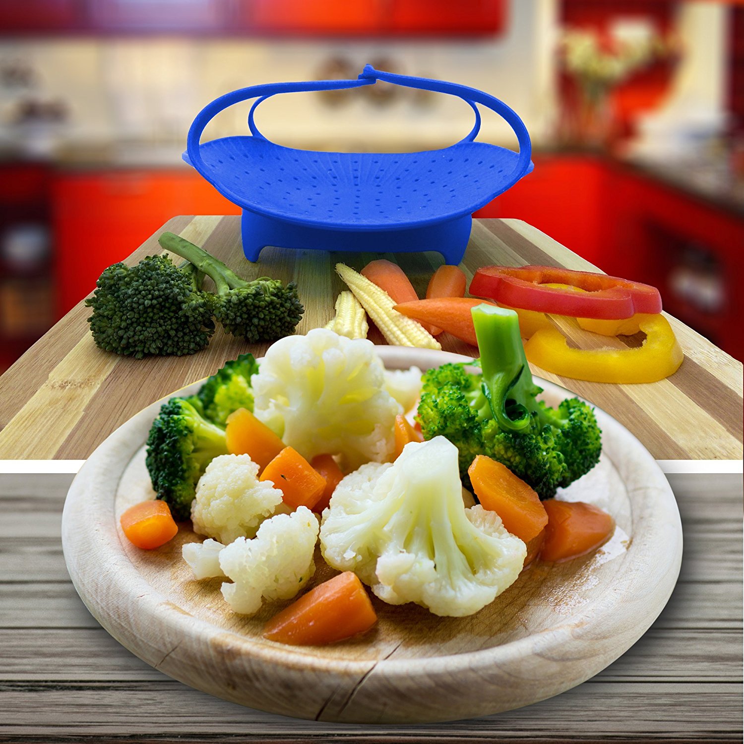 2019 Amazon Top sale Microwave Food Grade Colorful Multi-purpose Silicone Steamer Basket Vegetable Best Steam Cooker Target