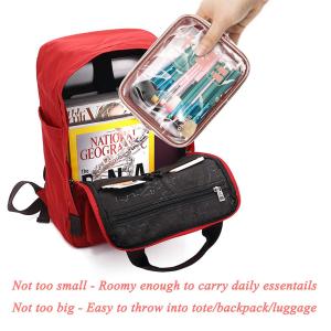 China Roomy Zippered See Through PVC Makeup Bag For Girls wholesale