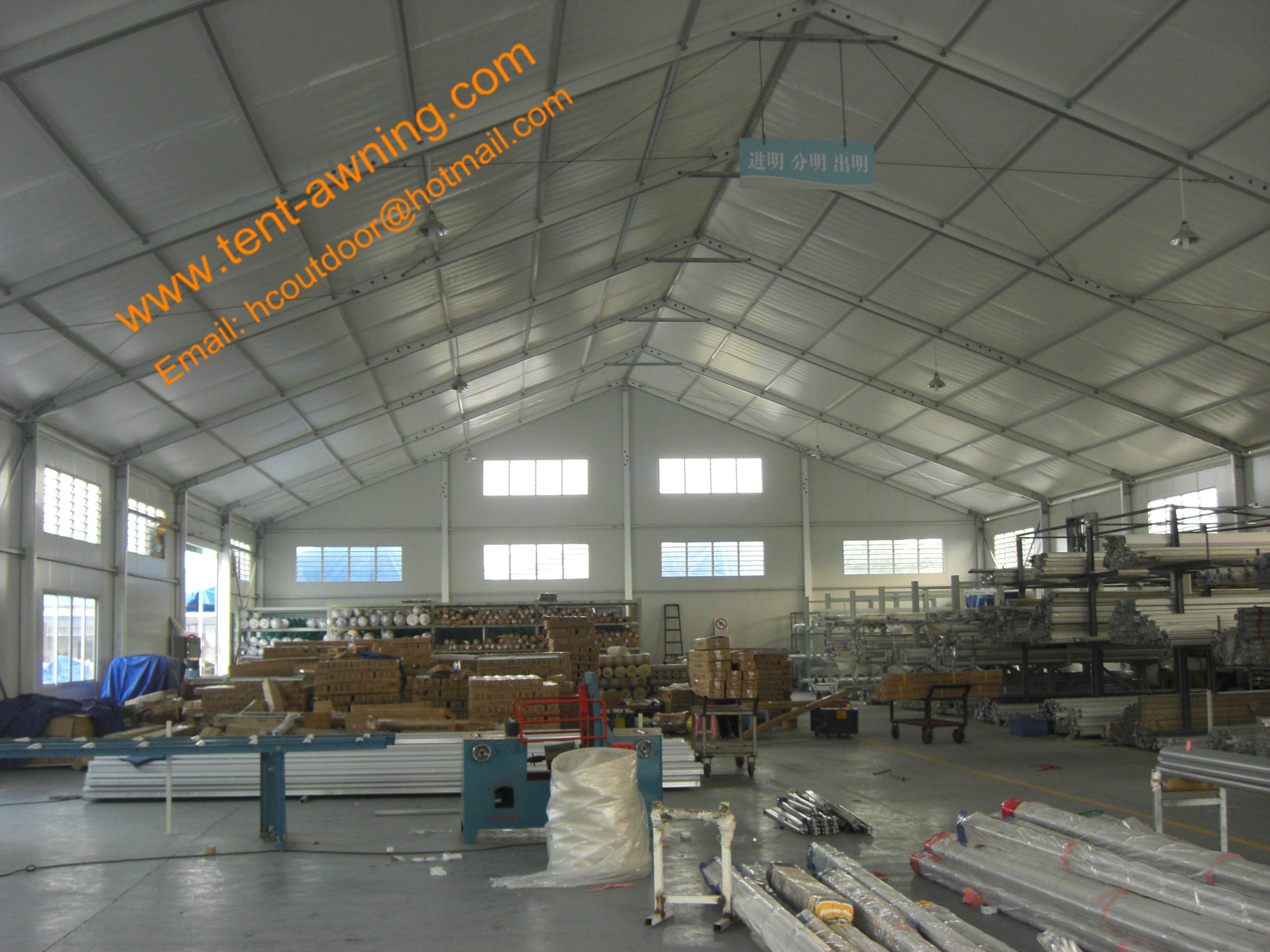 Industrial Temporary Storage Tent, Outdoor Waterproof Aluminum Warehouse Tent