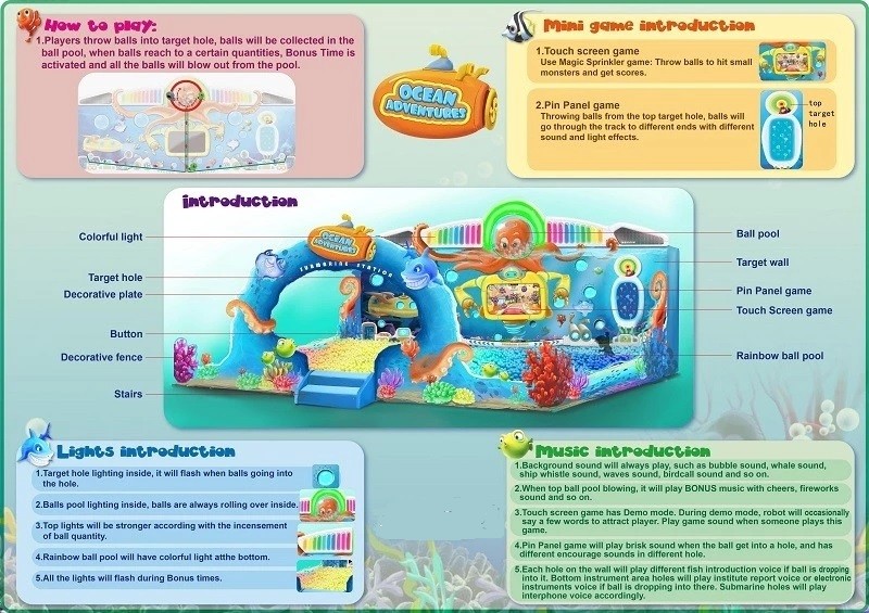 Ocean Adventure Interactive Children'S Ball Pool For Soft Play
