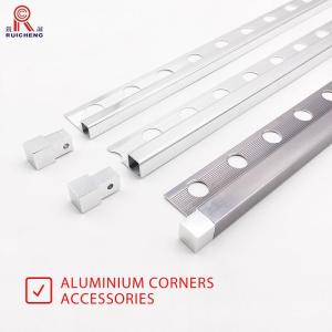 China Powder Coating White Aluminum Tile Trim Square Edge Shape 3m Length T8 wholesale