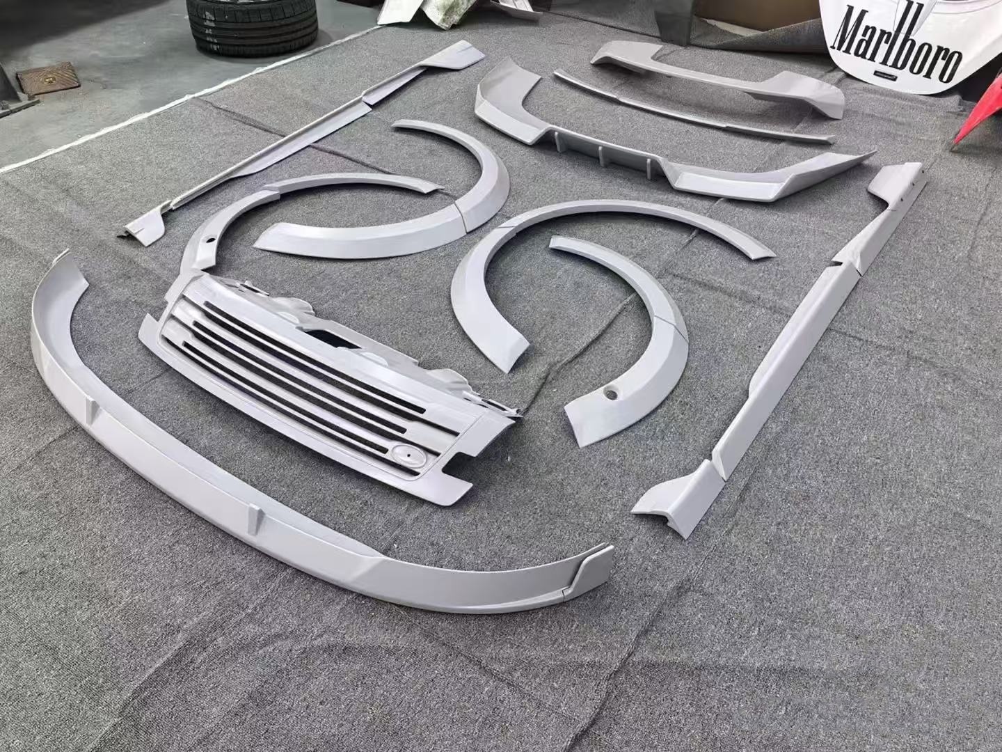 L494 SPORT Range Rover Front Bumper Lip 2019 Wide Body Kit Wheel Arch