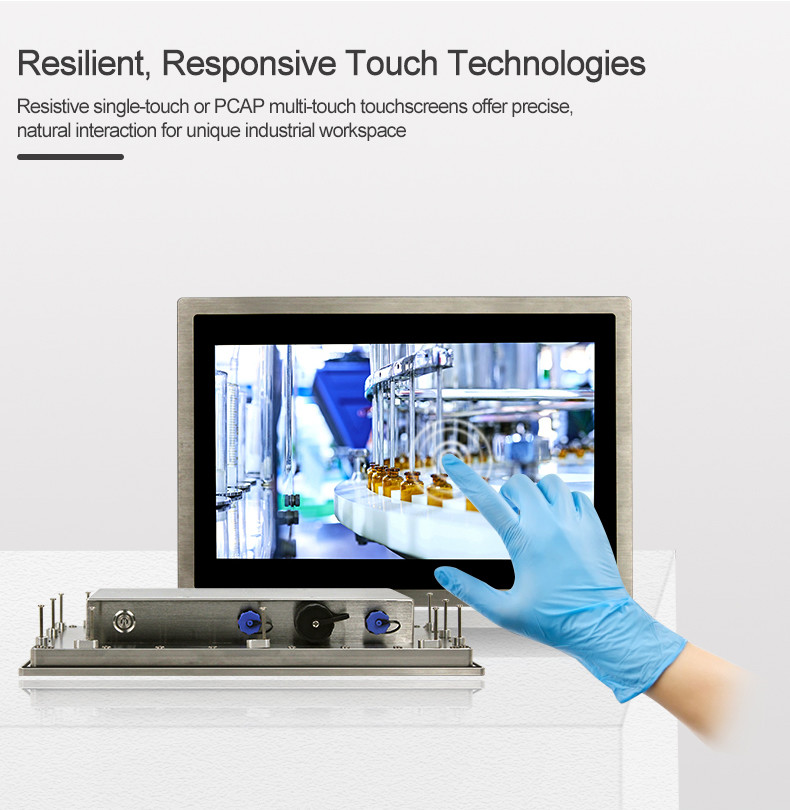 Waterproof IP69K Panel PC 13.3" 1920 X 1080 LCD Industrial All In One Panel PC