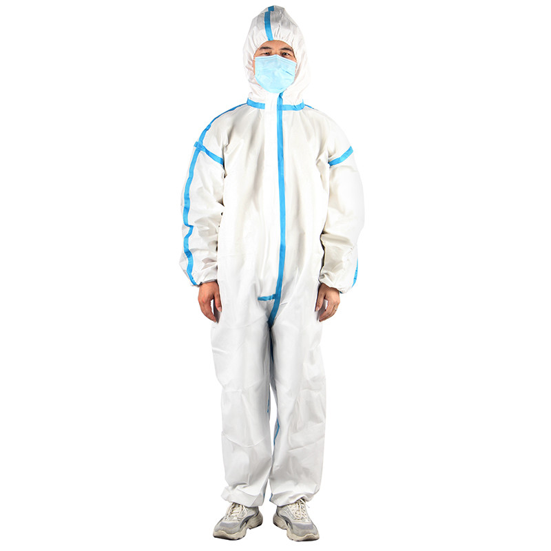 Waterproof Microporous Disposable Type 5 6 Coverall Chemical Resistant