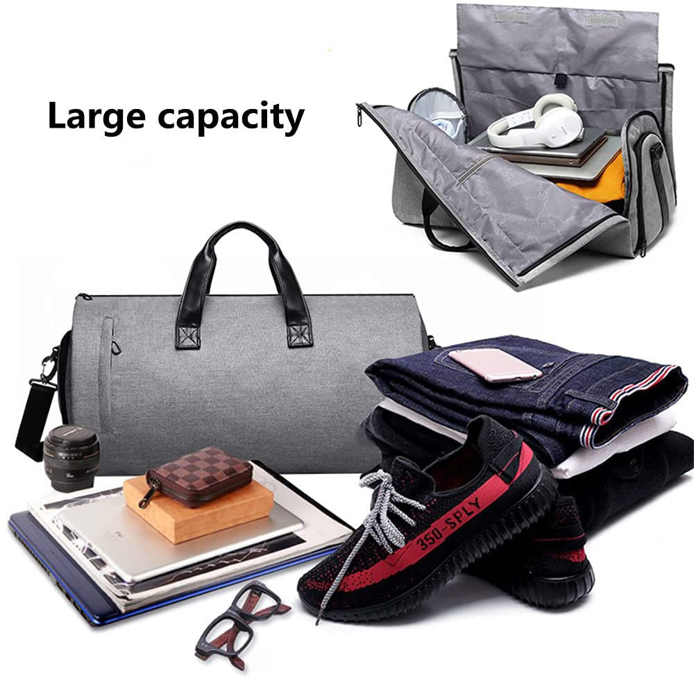 Costume Rolling Duffel Bag With Garment Rack Shoe Compartment 51X30X31CM