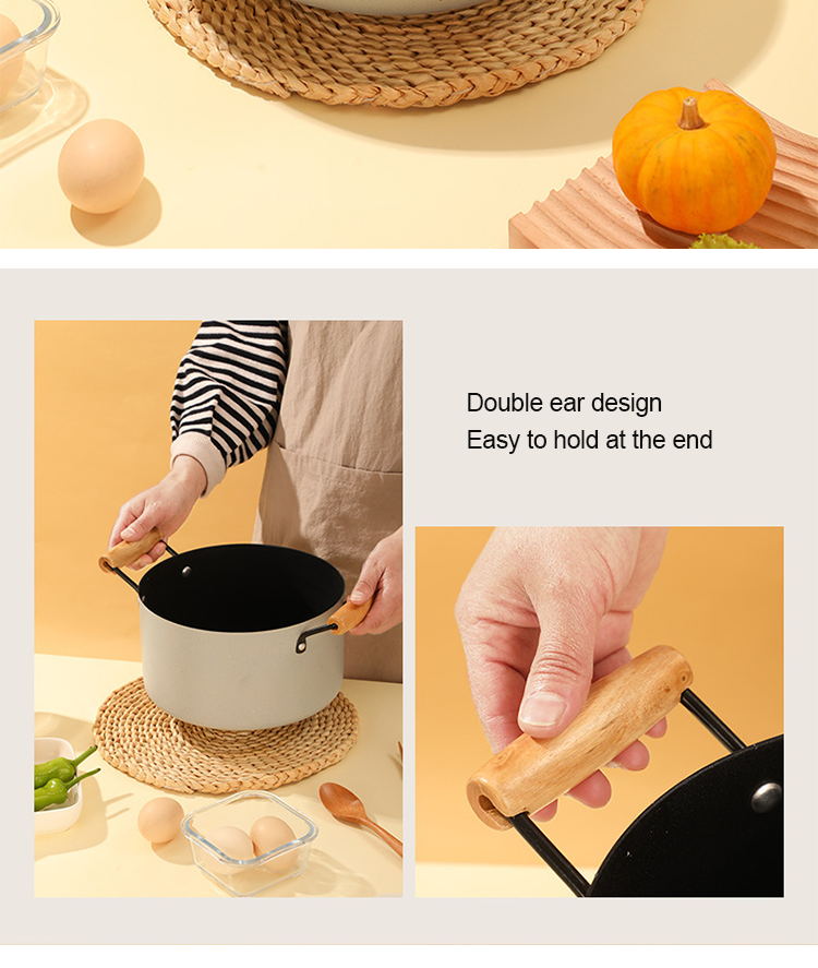 Medical Stone Ollas Cast Iron Cookware Set Non Stick Modern Design Style