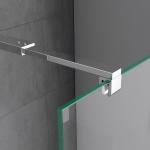 8mm Tempered Glass Walk In Bathroom Shower Screen Shower Fixed Wall Panels