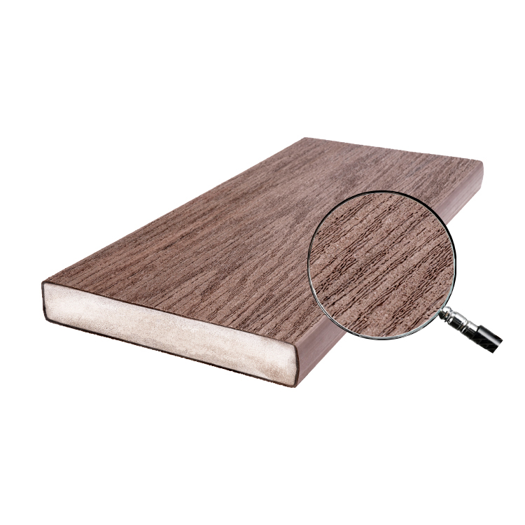 140mm*25mm Anti-fading Solid PVC Decking for Outdoor Garden Eco-friendly Asa Capped