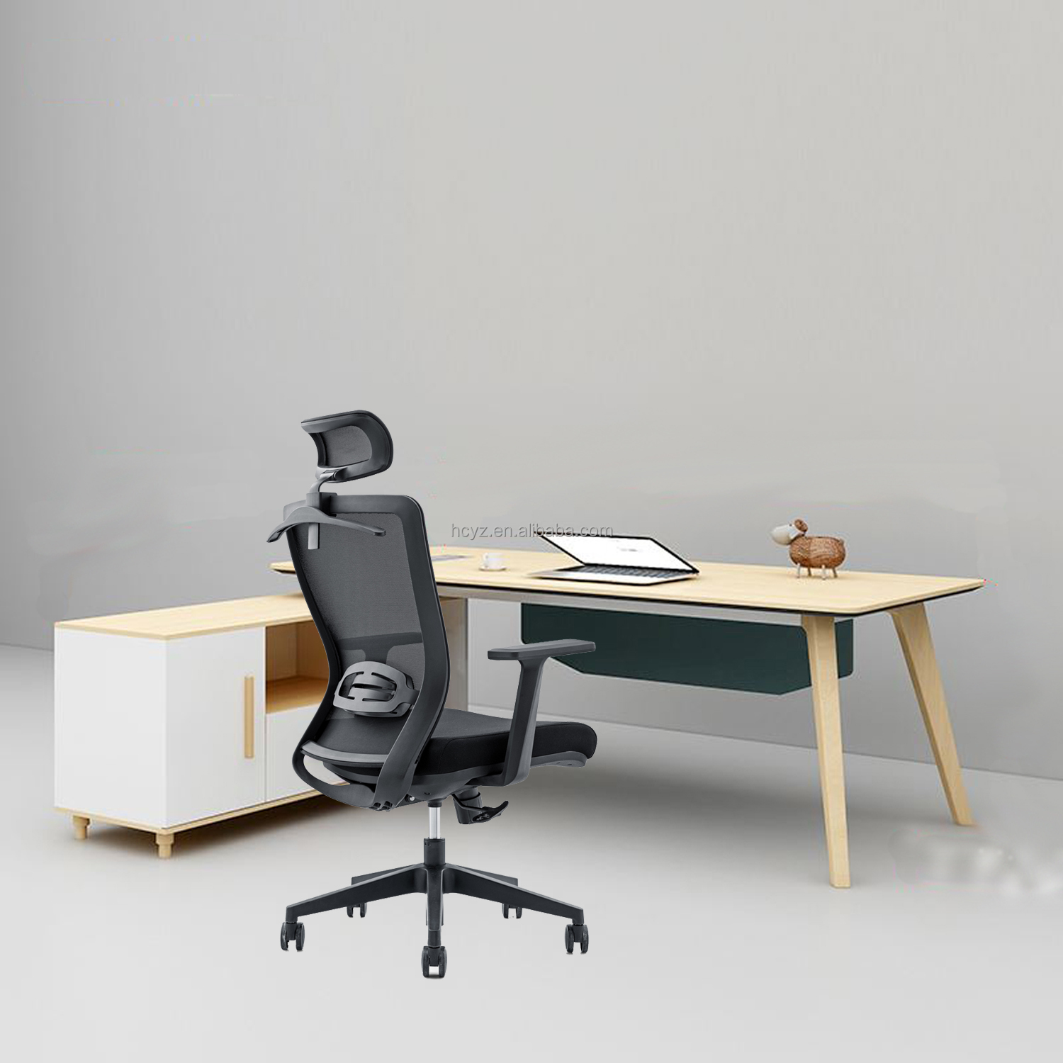 Office Computer High Back Executive Chair with Mesh Fabric and Stainless Steel Frame