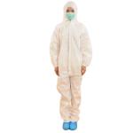 White Non Woven Surgical Gown , Disposable Hooded Coveralls Free Sample