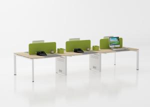 China Melamine Office Workstation Desks Customized Size For 6 Person wholesale