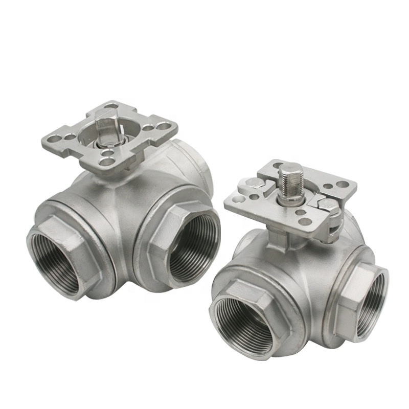 Industrial Three-way High Platform Water Valve with Stainless Steel Female Float Ball