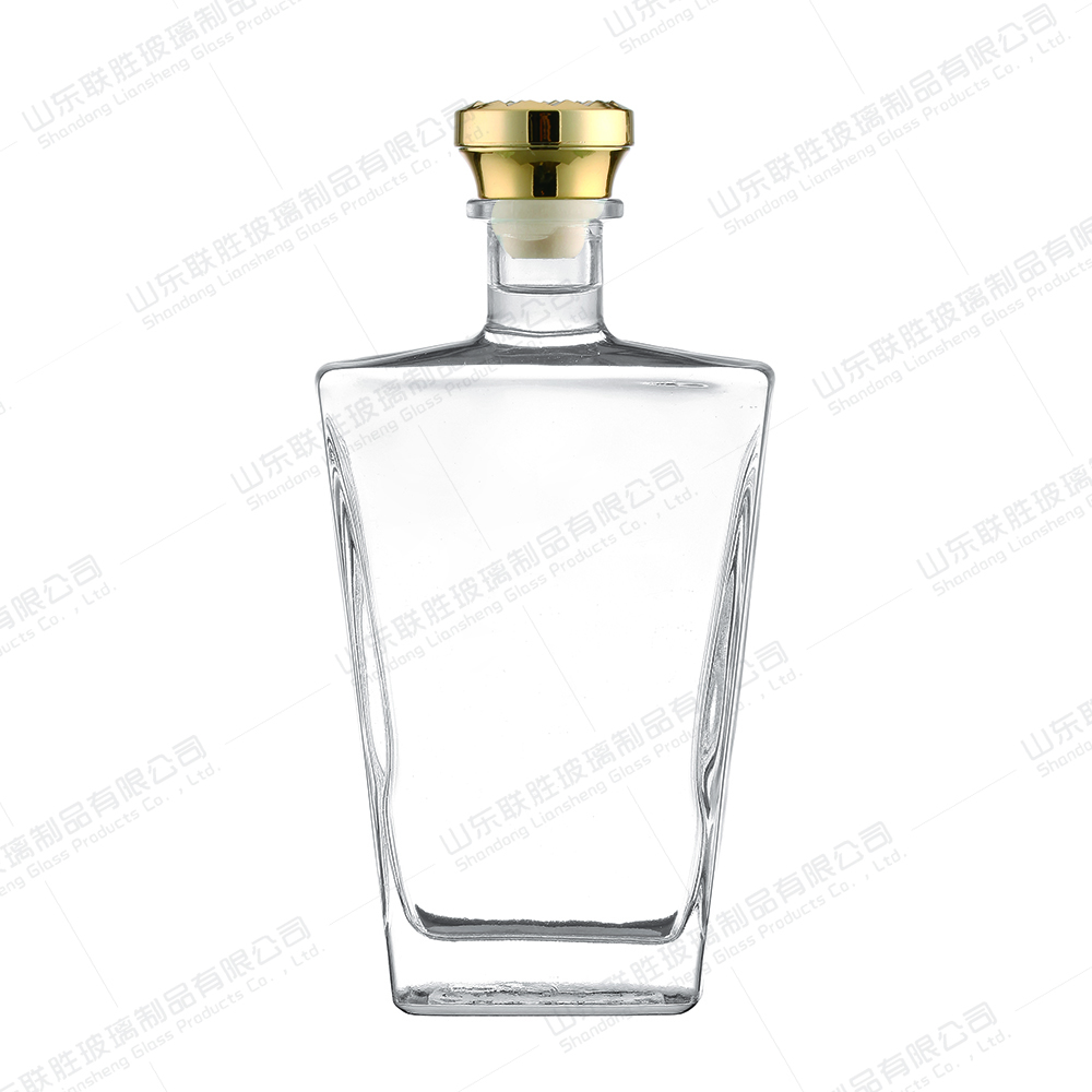 Glass Bottles for Bar Party Wedding Gifts Clear Custom Transparent XO Brandy Whiskey Liquor