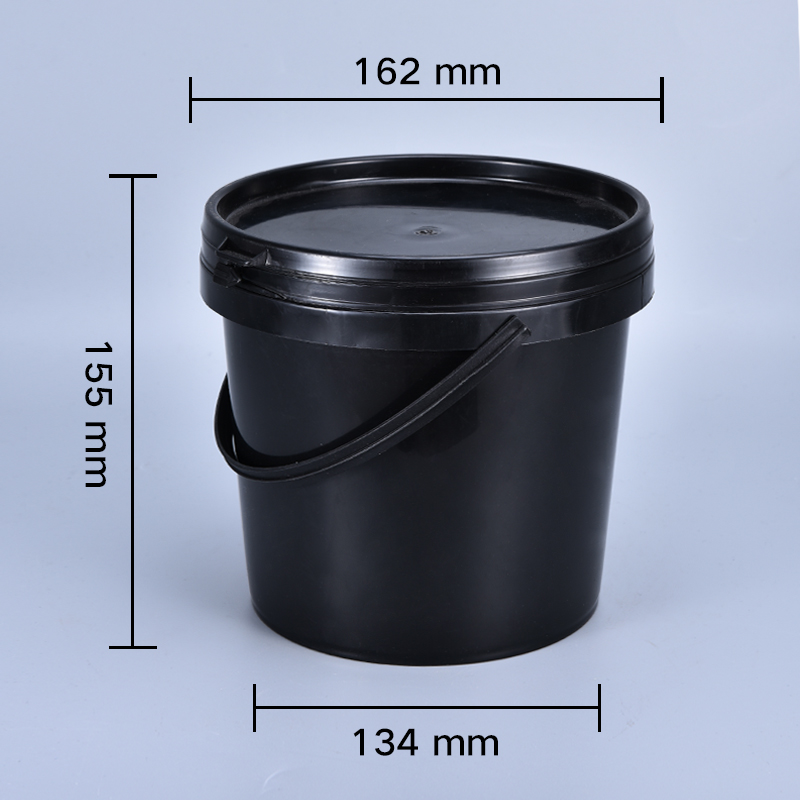 Sale 2L White/Black/Translucent Plastic Bucket With Lid handle for Food Grade Snacks