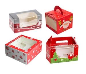 China Collapsible Christmas Take Out Gift Boxes Offset Printing Environmental Friendly wholesale