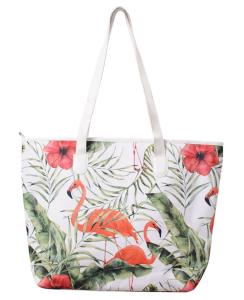 China Polyester Large Beach Bag Tote Unisex Fashion With PU Handle wholesale