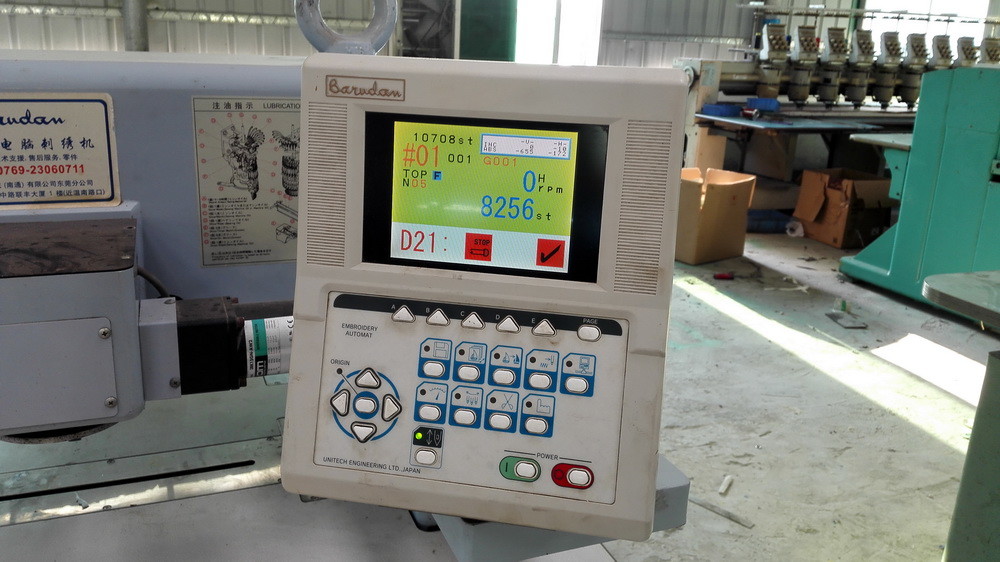 High Performance Barudan Embroidery Machine Used Embroidery Equipment