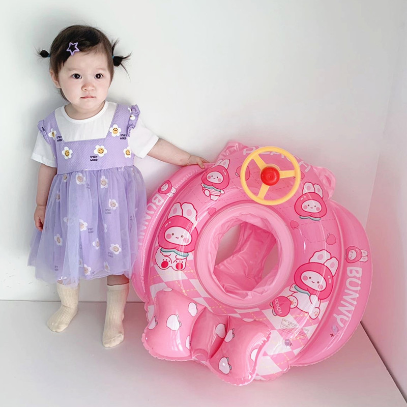 Unisex Inflatable Swim Rings Cute Whale Pattern Beach Party Toys with Floating Design