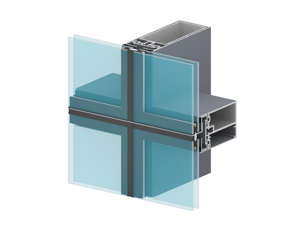 6000 Series T3-T8 Aluminium Curtain Wall Profile Durable High Strength