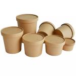 Food Kraft 30oz Personalised Printed Large Capacity Disposable Kraft Paper Bowl