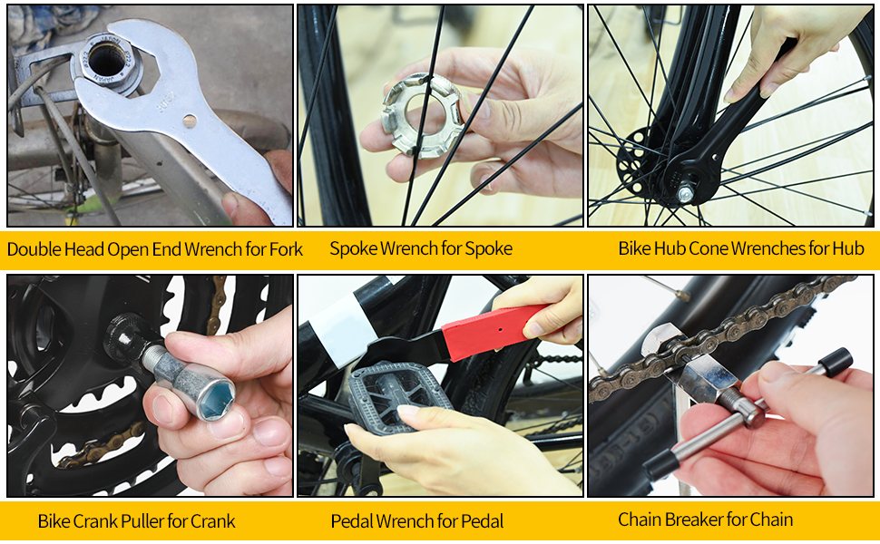 Bike Repair Tool Kit - 16 in 1 Bicycle Multitool Mountain Bike Tool Cycling Maintenance, Bike Hex Key Wrench