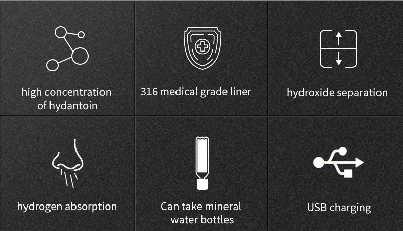3 Minutes Automatic Electrolysis Portable Hydrogen rich water dispenser and inhaler Cup
