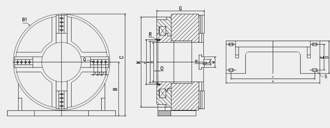 Large Radial Force Laser Chuck For Heavy Pipe Laser Cutting Machine