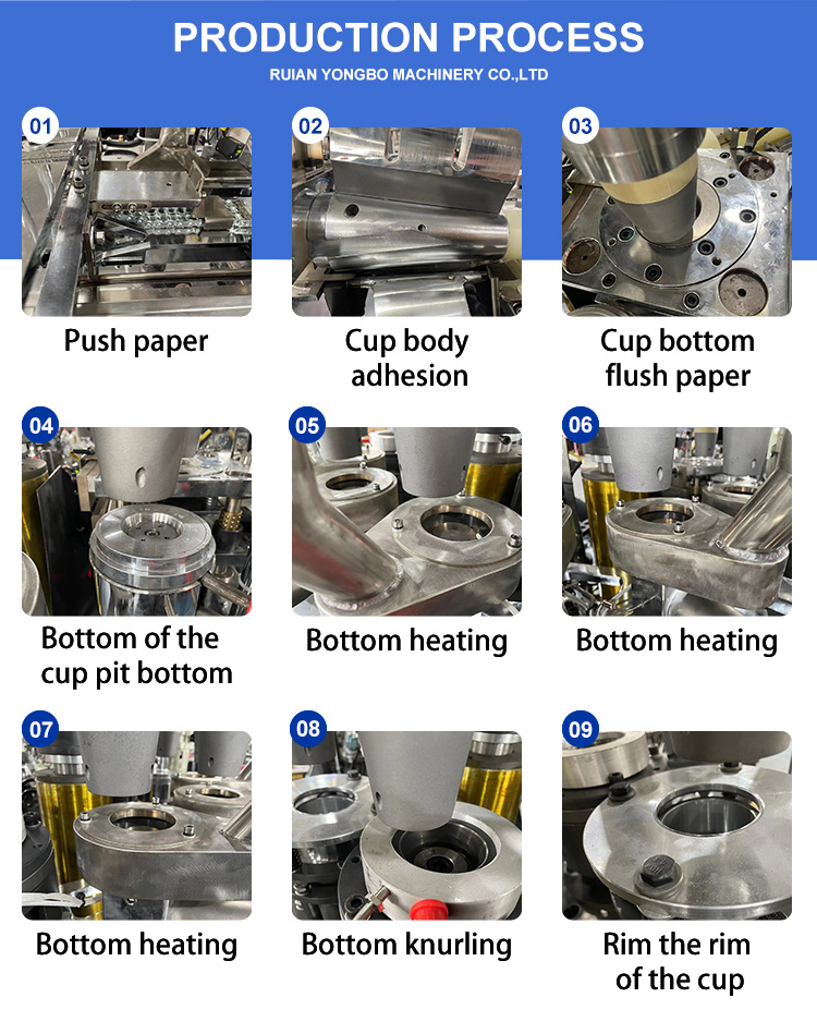 Small Business Paper Cup Making Machine with Copper Bar Cup Boned Way and 90-100pcs/Min Capacity