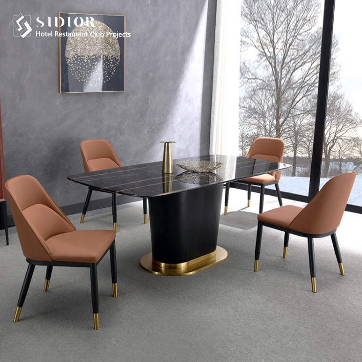 PU Dinning Chair, High Quality Dinning Chair, Hotel Dinning Chair, High Density Foam, Metal Legs