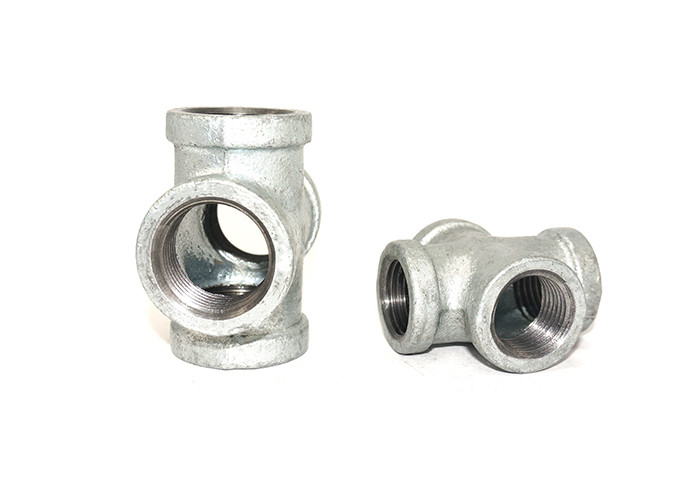 Customized Size 4 Way Tee Pipe Fitting , Reducer Coupling Pipe Fittings Wearable