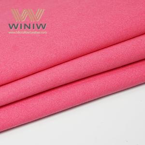 China 0.6mm Red Micro Suede Artificial Suede Vegan Leather For Display Stands wholesale