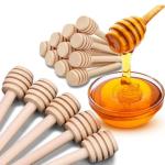 3 Inch Honeycomb Bamboo Kitchen Utensils Wood Honey Sticks Dipper