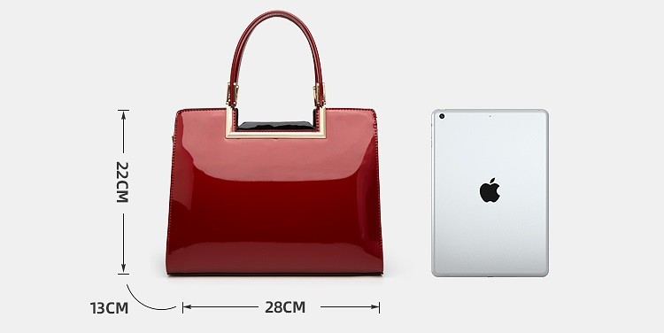 PU White Patent Leather Purse