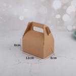 Embossing Glossy Lamination Dessert Takeaway Boxes Handle Birthday Cheese Cake