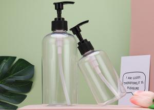 China Refillable ISO9001 Flat PET Pump Bottle 300ml 700ml Dispensing Lotions Shampoos wholesale