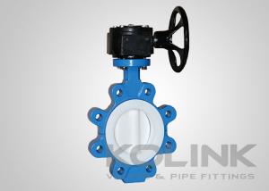 China 2pc PTFE Seated Butterfly Valve Concentric, Wafer Lugged Flanged Ductile Iron wholesale