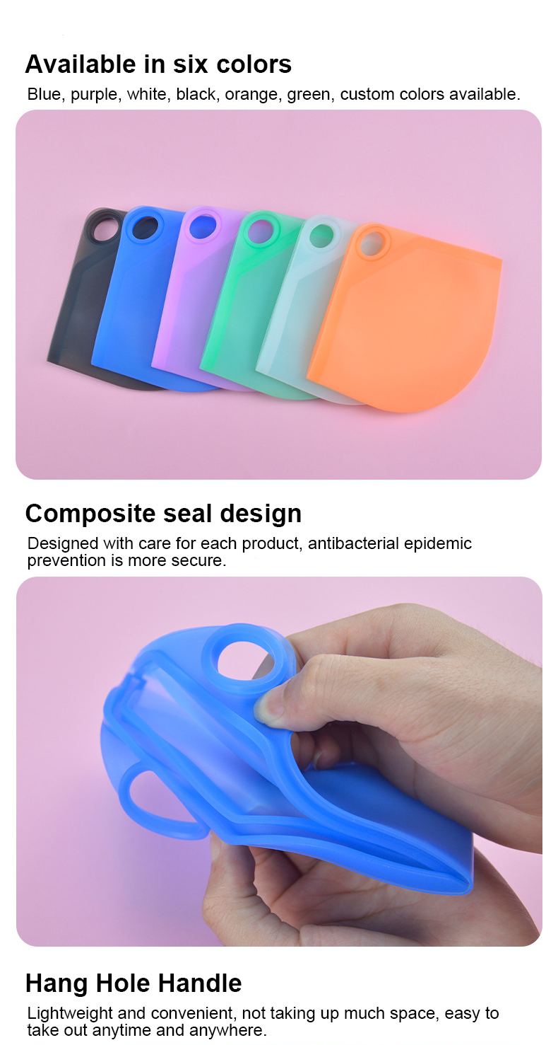 63G Mini Food Grade Mask Storage Silicone Reusable Bag