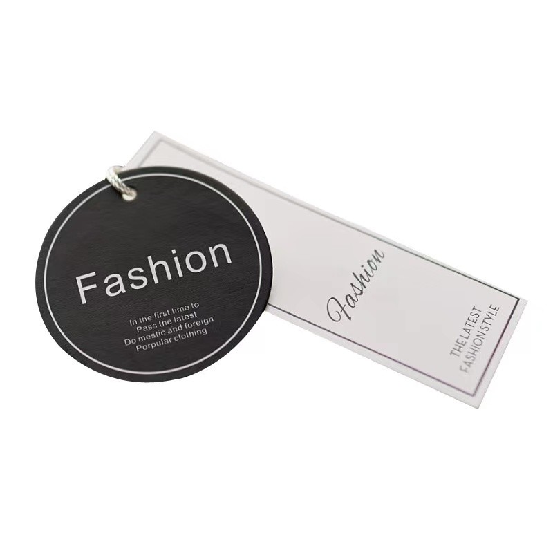 Black Two Pieces Custom Kraft Hang Tags Marble Gilded Coated Pape Printing