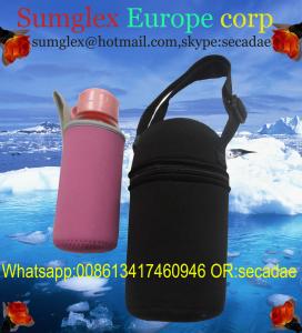 China neoprene water bottle holder with shoulder strap wholesale