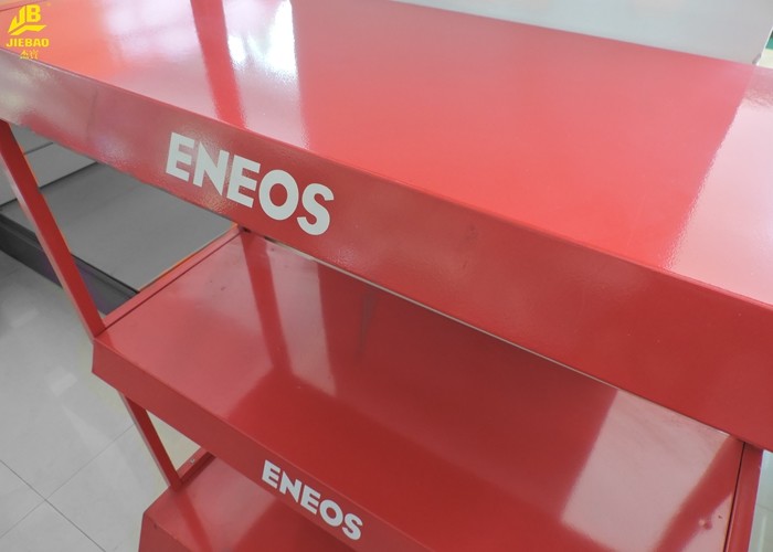 Coca Cola Beverages Display Racks For Grocery Shop Red Colour 100KG/Layer Welded
