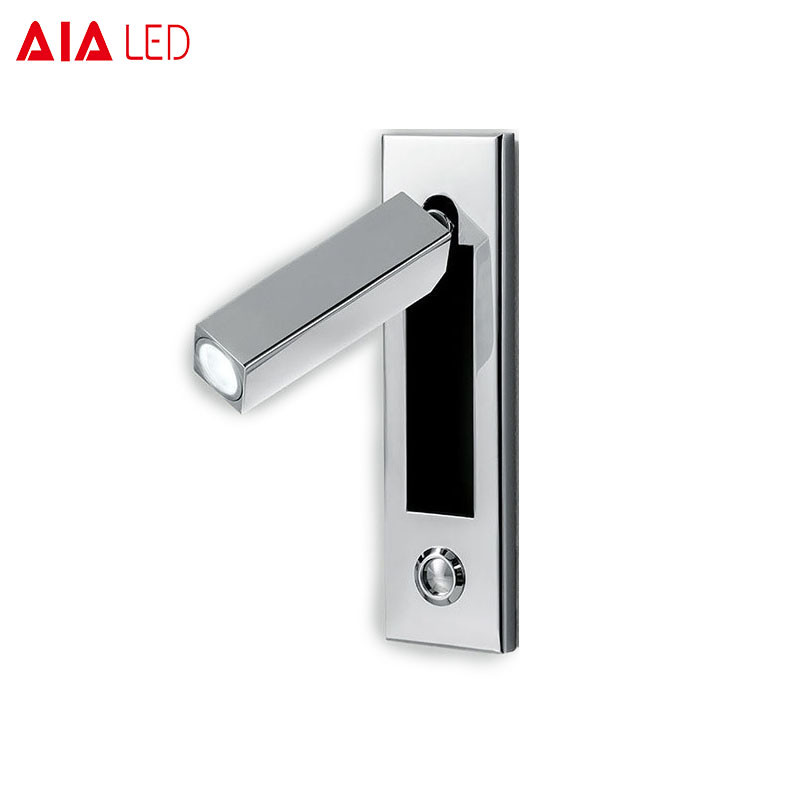 IP40 Recessed adjustable bedside wall light 3W LED reading light & led headboard wall light for hotel