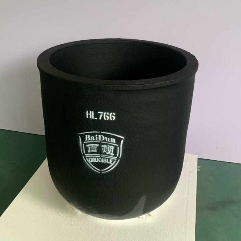 Round Sic Crucible High Oxidation Resistance Large Crucible For Melting Aluminum