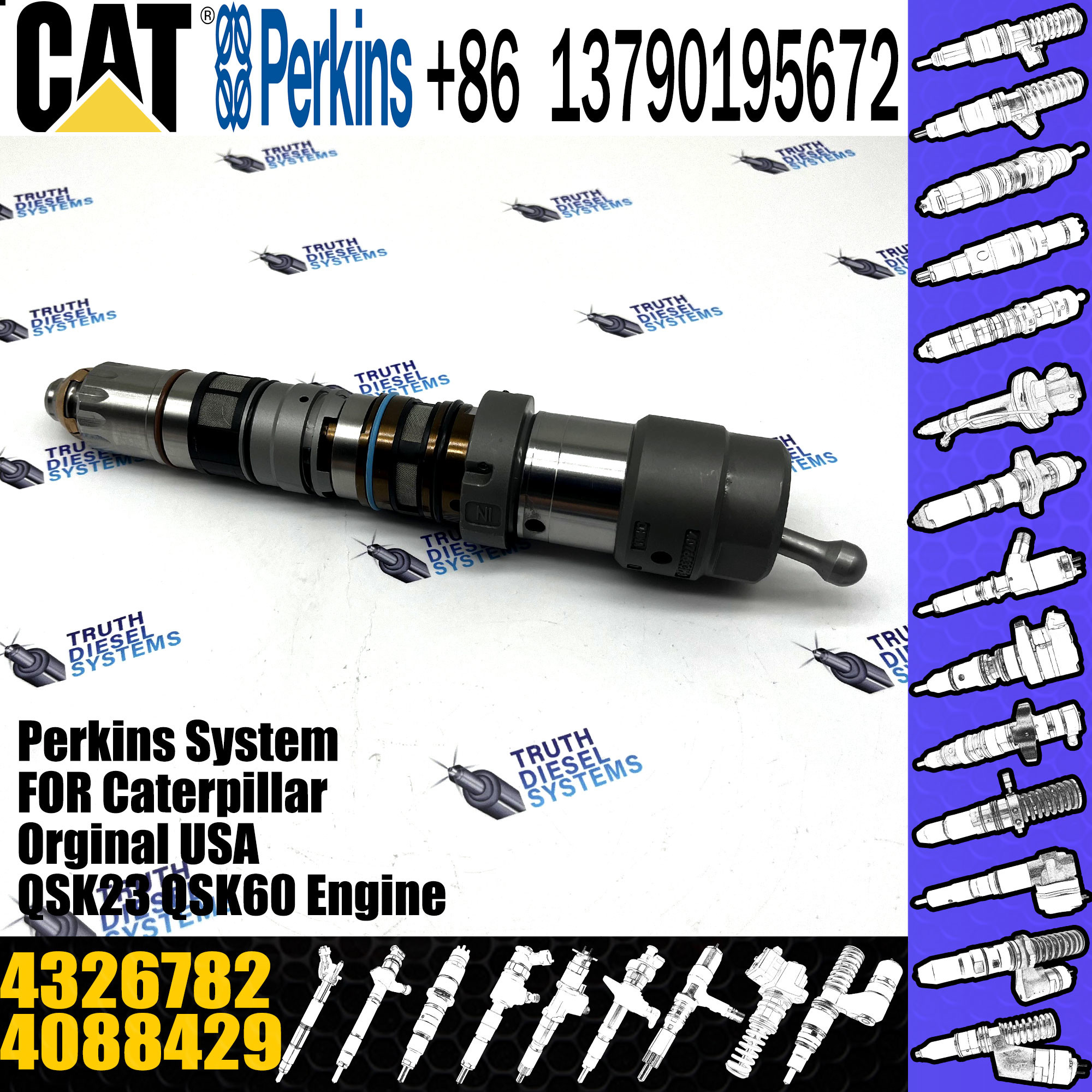 OTTO QSK60 Cummins Diesel Injector 4001813 4087893 Fuel Injector Assembly