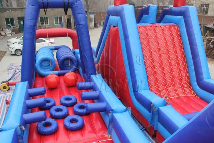 U - Shape Giant Inflatable Outdoor Games , Rugged Warrior Challenge 180 Degree