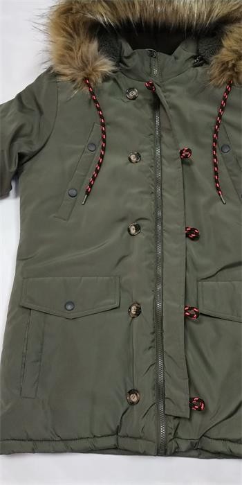 Grey Mens Longline Padded Coat Fur Hood Longline Mens Puffer Coat