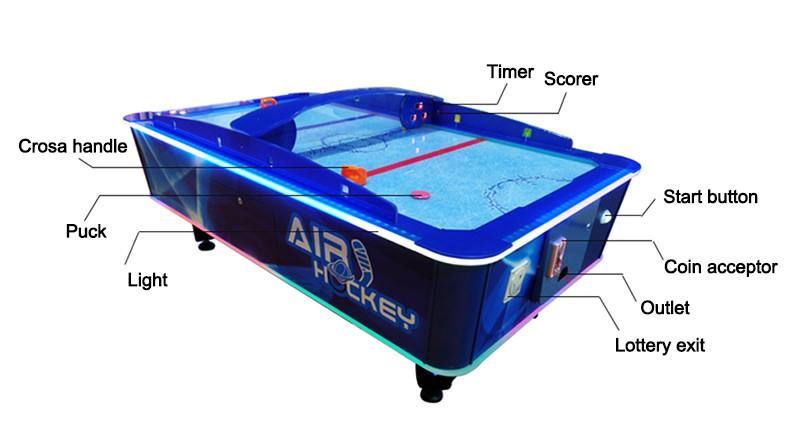Gzcosmos Waterproof Air Hockey Table Indoor Entertainment 2 Players