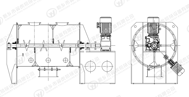Horizontal Stainless Steel Mixing Machine Plough Detergent Mixer