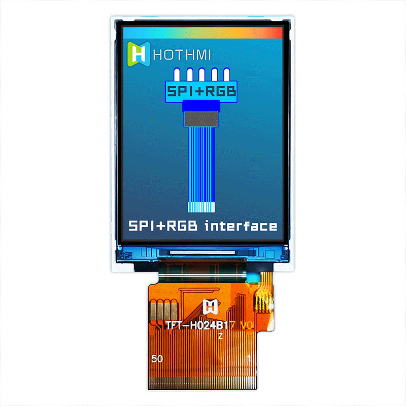 2.4 Inch 240x320 SPI TFT Module , IC ST7789 Sunlight Readable LCD TFT-H024B17QVIST6N50