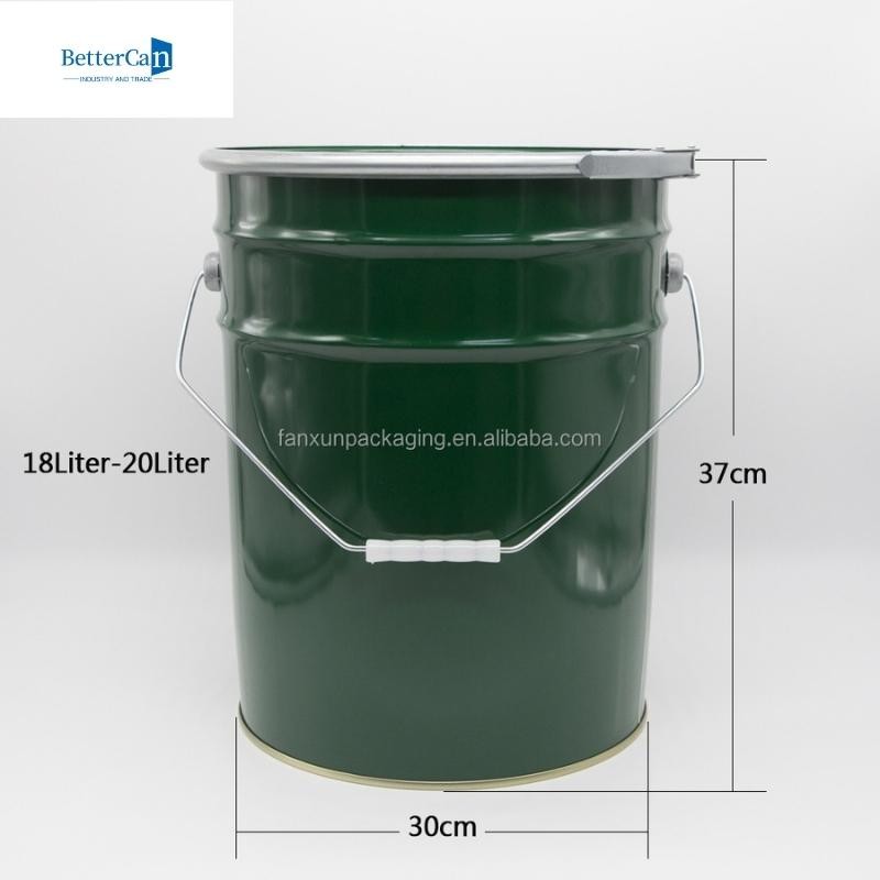 Custom 5 Gallon Buckets Round 10L Metal Bucket Pail Stackable Package