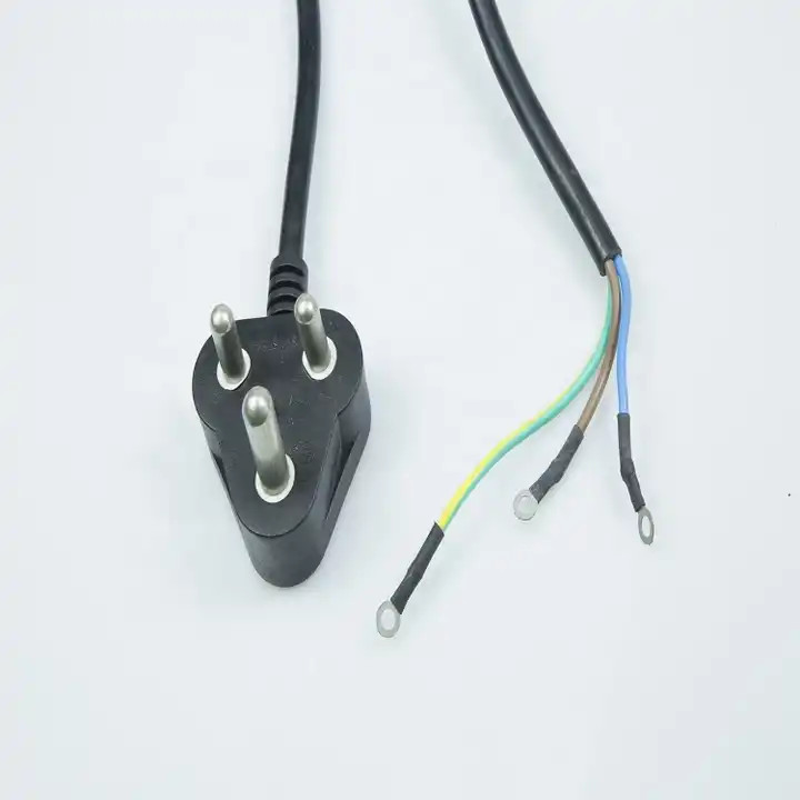 Hot Selling Big SABS approved Souh-African D19 16A AC Electrical Power pvcs wivel Plug Cable Extension Cord
